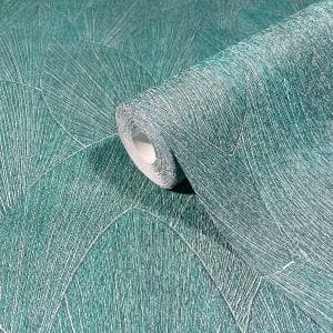 Urban Nature turkoosi viuhkakuvioinen kuitutapetti 35376