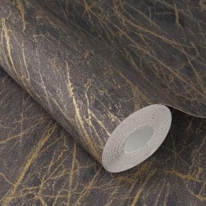 Beltesto musta kulta marmori tapetti 429985