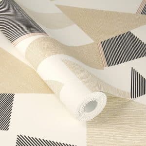 Beltesto beige geometrinen tapetti 793611