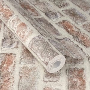 Beltesto punertavanharmaa tiili tapetti 795141