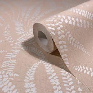 Oriana beige lehtikuvioinen tapetti 82506