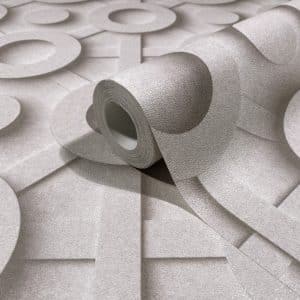 Oriana harmaa geometrinen tapetti 89030