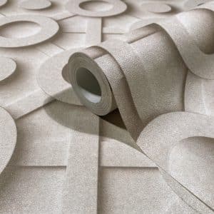 Oriana taupe geometrinen tapetti 89032