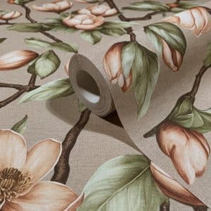 Oriana taupe magnolia tapetti 89033