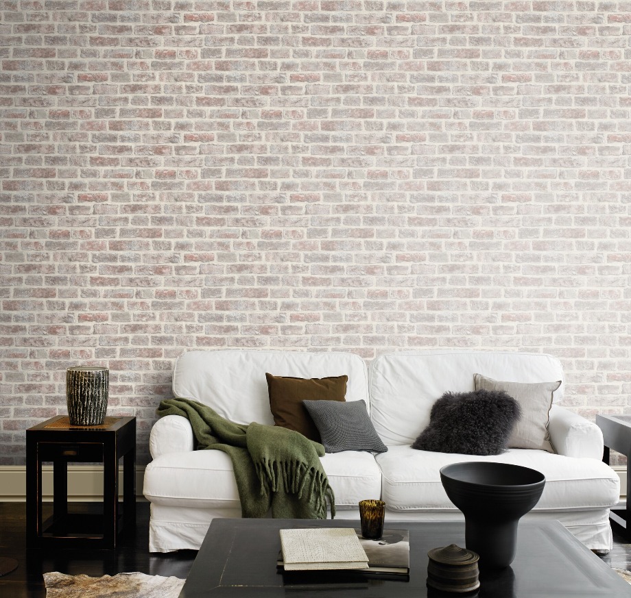 Beltesto Punertavanharmaa Tiili Tapetti 795141 Tapetit fi