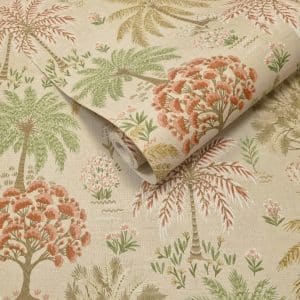 Wanderlust solana koralli/beige tapetti 92030