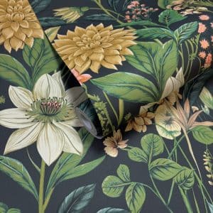 Wanderlust clematis laivastonsininen tapetti 92062