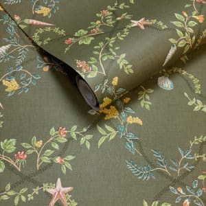 Wanderlust marina vihreä tapetti 92070