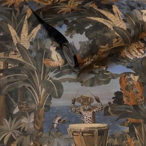 Wanderlust sunset carnival laivastonsininen tapetti 92091