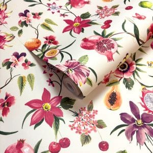 Wanderlust tropica kermaväri/monivärinen tapetti 92111