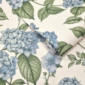 Wanderlust hortensia sininen/vihreä tapetti 92121