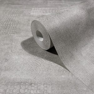 Fresh Up Harmaa Tekstuuriruutu Tapetti 88937