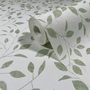 Fresh Up Vihreä Lehtikuvio Tapetti 88947