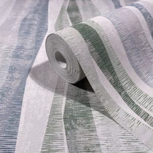 Fresh Up Sinivihreä Aaltoraita Tapetti 88985