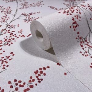 Fresh Up Punainen Oksakuvio Tapetti 88992