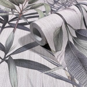 Pia Harmaa Lehvä Tapetti 89063