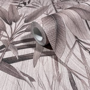 Pia Beige Lehtikuvio Tapetti 89064